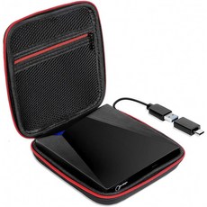 외장 DVD 드라이브 USB 3.0 스토리지 캐리어 케이스 백 포터블 DVD/CD ROM +/-RW 드라이브 버너 리라이터(Windows Mac Mac, 단일옵션