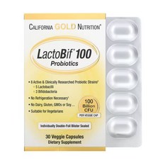  California Gold Nutrition (해외) 캘리포니아 골드 락토비프 300억 유산균, 60정, 4개 