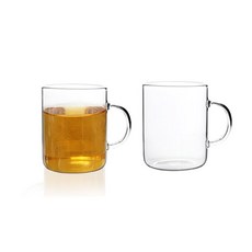 Bestra 홈카페 내열유리 머그컵 300ml, 투명, 2개