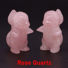 애완돌 자연 2 수집 동물 아이 방 돌 선물 입상 크리스탈 조각 불 동상 " 홈 1 장식 작은, 5pcs, Rose Quartz