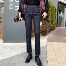 땡스메리 / 생지 기모 일자 청바지