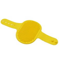 고무 강아지 브러시 빗 빗질 고양이 목욕 장갑 헤어 마사지 애완, 1개, 1.yellow