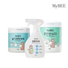 얼룩제거제 용기(330ml)+삶기세탁세제(500g)+과탄산소다(700g), -, 1개