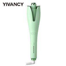YIVANCY 전동회전파마기 파마방지 풀 오토 고데기, 초록색