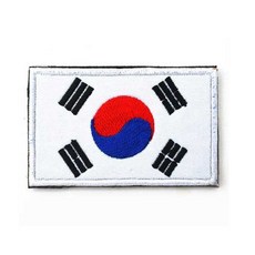 [르담]태극기 벨크로 자수 와펜 패치