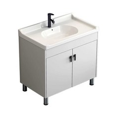 세면대 하부장 욕실 화장실 간이 소형 세트 수납장, 실버(가로60폭48높이82cm)