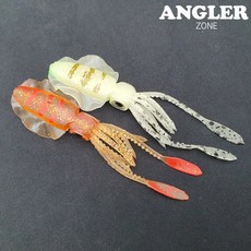 앵글러존 루어낚시 낚시용품 오징어웜 (낚시 미끼 웜), 앵글러존_징어웜_오렌지_12cm