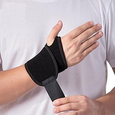 손목뼈통증 손목건초염 손목터널증후군 신경절 낭종 관절염 의료용 약국 골프 헬스 보호대, 검정