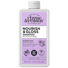 Rhyme & Reason Nourish & Gloss 샴푸 & 컨디셔너 세트. 각 335ml(13액량 온스) 모든 모발 유형에 적합. 비건 크루얼티프리., 1개