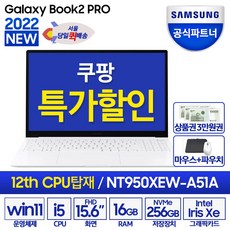 삼성 2022 갤럭시북2 프로 15, 256GB, 실버, WIN11 Home, NT950XEW-A51A, 코어i5, 16GB