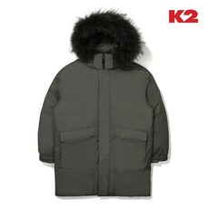국내매장판 K2 남성용 야상 구스 다운 씬다운 씬에어 카키그레이 BA091923
