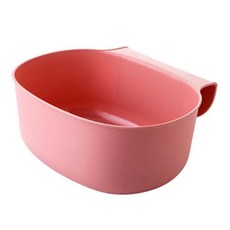 유럽 스타일 플라스틱 보관함 주방 쓰레기통 걸이식 쓰레기 바구니, 1.Pink, 1개