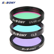 카메라렌즈필터 SVBONY 전문 천문 필터 1.25 "달/UV-IR/CLS 천체 망원경 접안 렌즈 관찰, 04 3pcs Filter