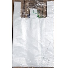비닐쇼핑백 백유백 (33 x38cm) 70매 X10 손잡이 비닐봉투 배달 비닐종이, 1개