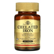  솔가 킬레이트 철분 타블렛, 100정, 5개 