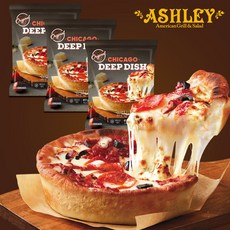 애슐리 시카고 딥디쉬 피자 3판, 411g, 3개