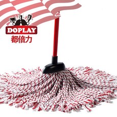 걸래밀대 방걸레밀대 모두 배 힘 긴 둥근 머리 굵은 실 와이드 가철 건습 롱 로드 돈포, 레드 그레이 밀대걸래 올케이스