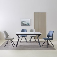 홈앤힐 미체B 확장형 세라믹 8인용 식탁세트 (일반의자)