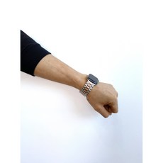 애플워치 6 5 4 3 SE 모던 메탈 스트랩 밴드 갤럭시워치 40mm 44mm 38mm 42mm 시계줄 메탈줄, 실버인 로즈골드, 38mm / 40mm