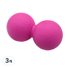 허브플러스 지압 땅콩 마사지볼, 3개, 핑크