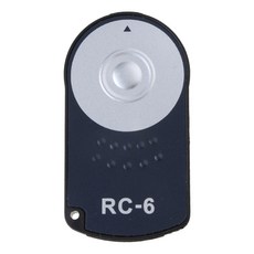 5D 마크 6D 70D 80D 760D용 무선 적외선 카메라 셔터 리모컨 RC-6, [01] Black, 01 Black, 1개
