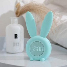 Crianças despertador para meninas meninos quarto luz da noite para crianças 5 toques de controle toq, CÉU AZUL