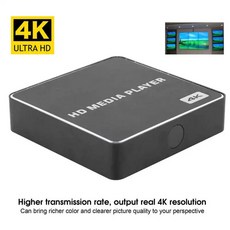 미디어박스 미니 풀 미디어 고화질 플레이어 USB 1080P 4K 박스 수평 수직 반전, 01=US, 1.US - 4k미디어재생기