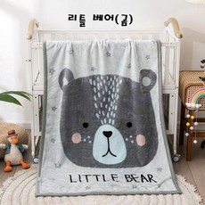 j&j 캐릭터 밍크 극세사 무릎담요, 리틀베어(곰)