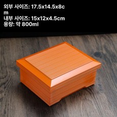 일본식 도시락통 일본식찬합 초밥 찬합 장어 런치박스, 1개, 줄무늬-브라운 사각 장어통