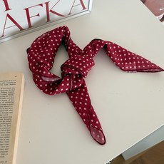블루씨티 도트 스퀘어박스 사각 스카프 헤어 두건