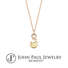 14k레몬쿼츠목걸이