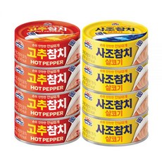 사조 고추참치100g 4개 + 살코기참치 100g, 고추참치100g 4개+살코기참치 100g 4개, 1개