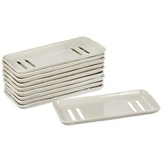 Set of 10 칸막이 Joking Pans Dishes White Joking Sushi Dishes [21.5 x 10 x 1.5cm] [Kagurazaka Inn 일식