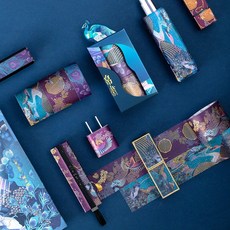 deli 득 력 이화원 시리즈 고풍 장식 립스틱 스티커 수지 소재 학생 DIY 와 테이프 [3 권 세트] 전도 유망