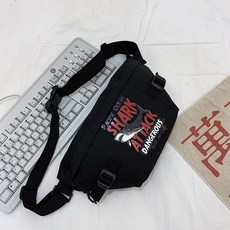 힙색 남자 드랜드 스트릿 트렌드 개성 크로스백 INS 캐쥬얼 운동 단 어깨 가방 벨트백 허리색 여성