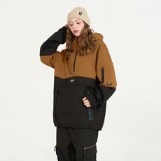 엔쓰리 2324 NNN XT23 MIX ANORAK HOOD BROWN / BLACK 스노우 보드복 방수 후드