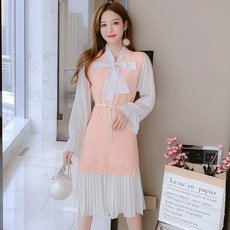 블랙스웩 긴팔 원피스 봄가을 커버 니트 점프슈트 여성의류 겨울 옷 슬림핏 작은 키