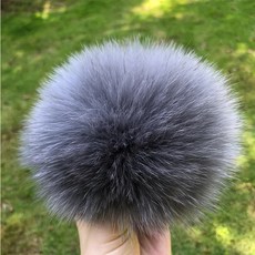 100% 천연 여우 모피 pompom 너구리 pom 모자 beanies DIY Pompon 가방 스카프 액세서리 - 여우모자