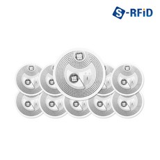 현승 NFC 태그 인레이 투명 스티커 칩 라벨 안테나 15mm (No.79) 10개 세트, 원형 NFC 스티커 태그 세트 (No.79)