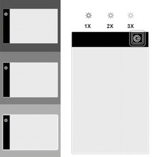 스페셜라이즈 라이트박스 논슬립 A4 드로잉 패드 3단계 LED 디밍 컨틀롤, 1개