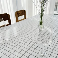 쇼니홈리빙 PVC 방수 식탁보, 03 스노우 화이트, 8인용(140 x 280 cm)
