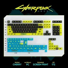 사이버펑크 Cyberpunk 키캡 클리어 크리스탈 투명키캡 레이니 독거미 타이탄네이션, PC SCREEN FRINT 172키, 1개