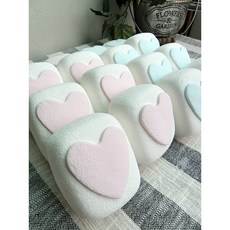 하트문양 백설기떡 클레이떡 /모형떡, 핑크하트