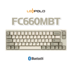 레오폴드 FC660MBT PD 화이트 투톤 [유/무선 지원] 미니 기계식 키보드, 청축, 영문자판