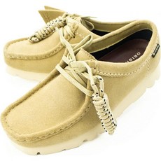 일본 클락스 왈라비 Clarks GoreTex Ladies Wallaby Moccasin 294701, 25.0~25.5 cm, ベージュ（C33） - 클락스왈라비고어텍스