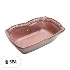 VBC까사 레이스 스몰 직사각 볼, 핑크, 5개