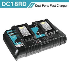 DC18RD 듀얼 포트 충전기 Makita 14.4V-18V Lithium-ion 배터리 호환가능한