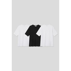 [Men][에두아르도][3팩 세트]릴렉스 세미오버핏 반팔 티셔츠 베이직팩