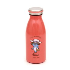 카카오프렌즈 피크닉 밀키 스텐보틀 350ml (라이언 어피치 네오), 네오
