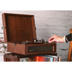 크로슬리 레트로 보이져 빈티지 턴테이블 브라운 LP 레코드 플레이어 Crosley